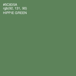 #5C835A - Hippie Green Color Image